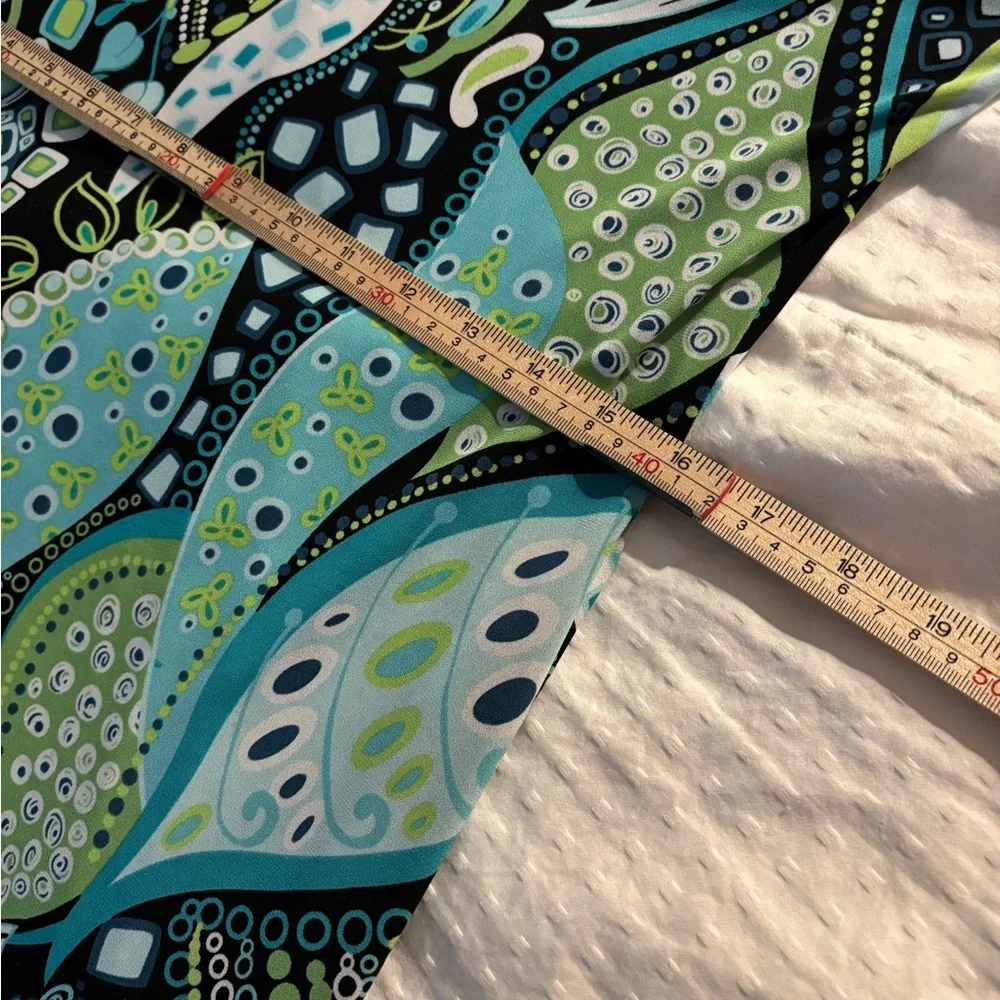 Cocomo Green and Blue Patterned Midi Dress Medium - Picture 6 of 7